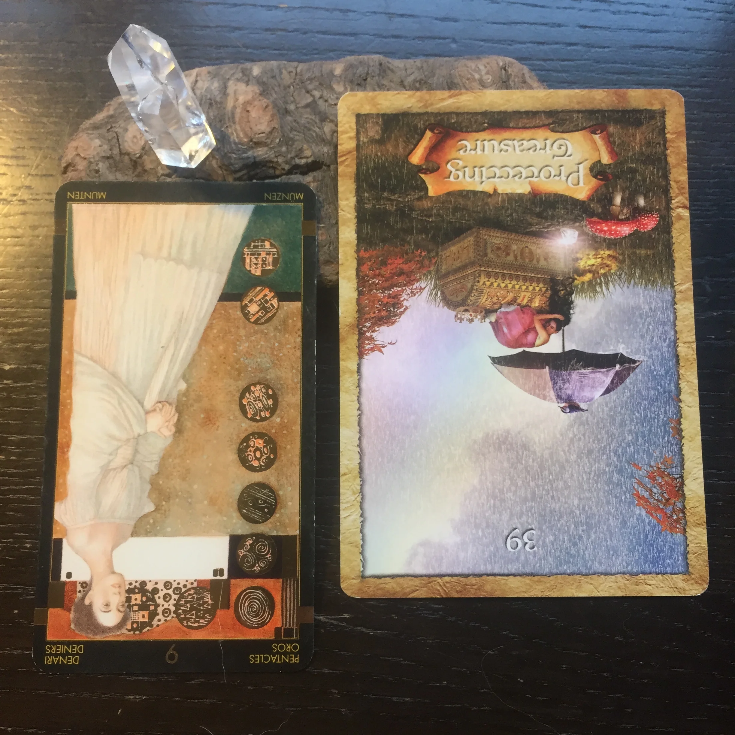 From The Golden Klimt Tarot and The Enchanted Map Oracle