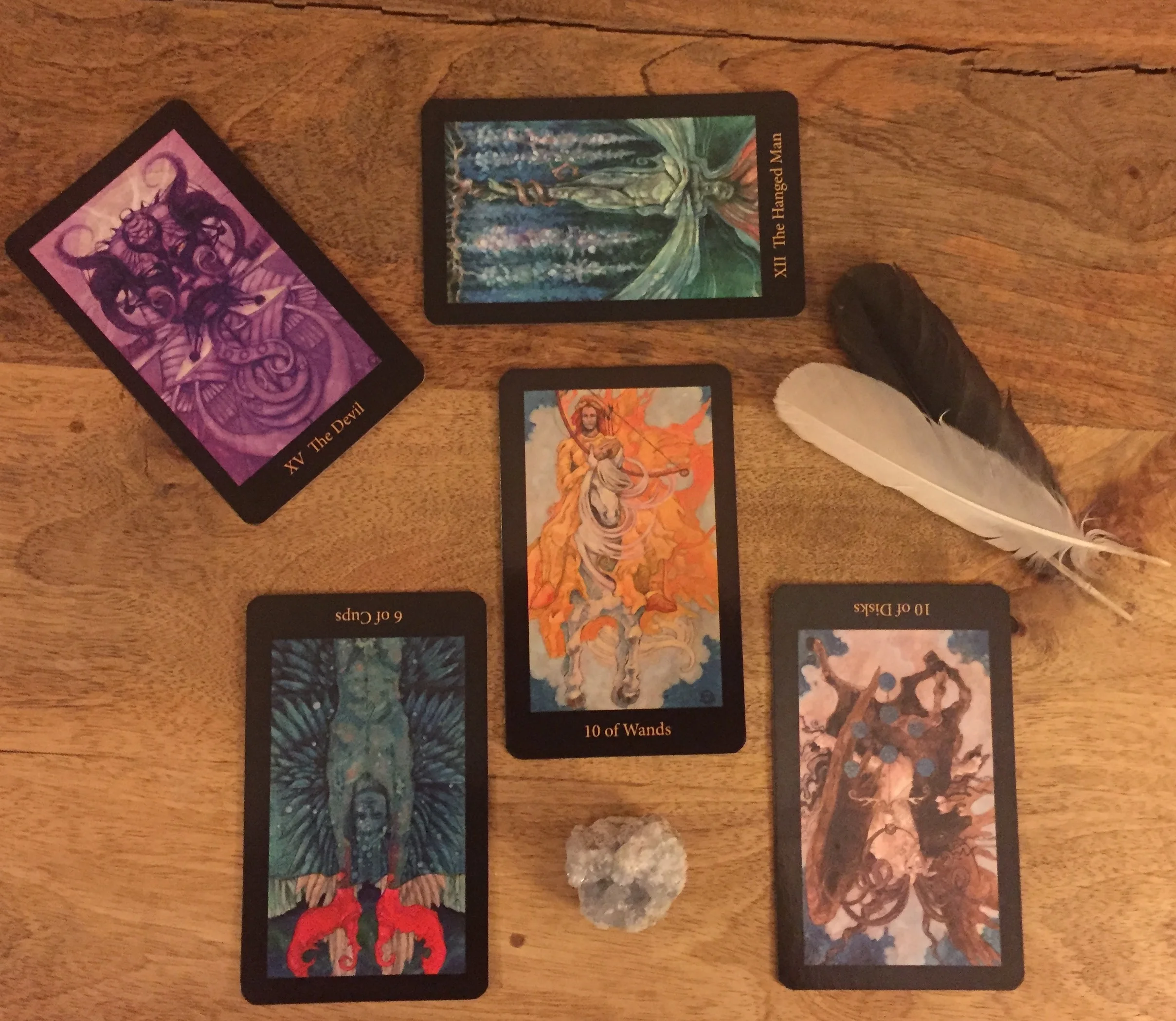 Winter Solstice Soul Tarot Layout with the Mary-El Tarot
