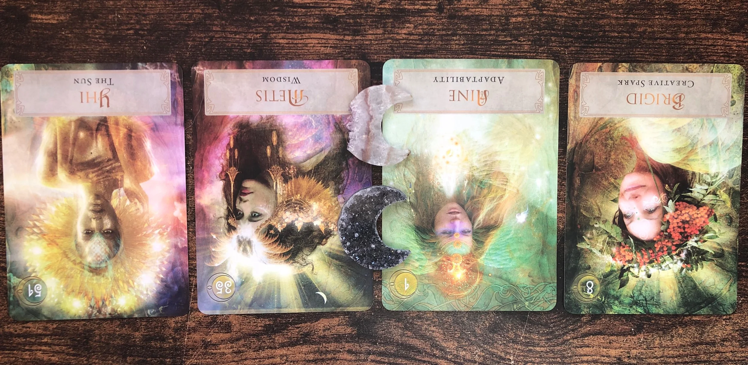 The Special Guidance Spread from the Goddess Mnemosysne from the Goddess Power Oracle.