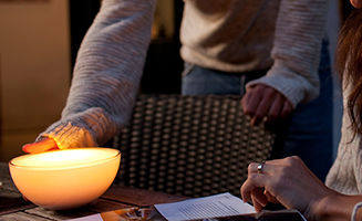 Philips Hue lighting controlled by Dynalite