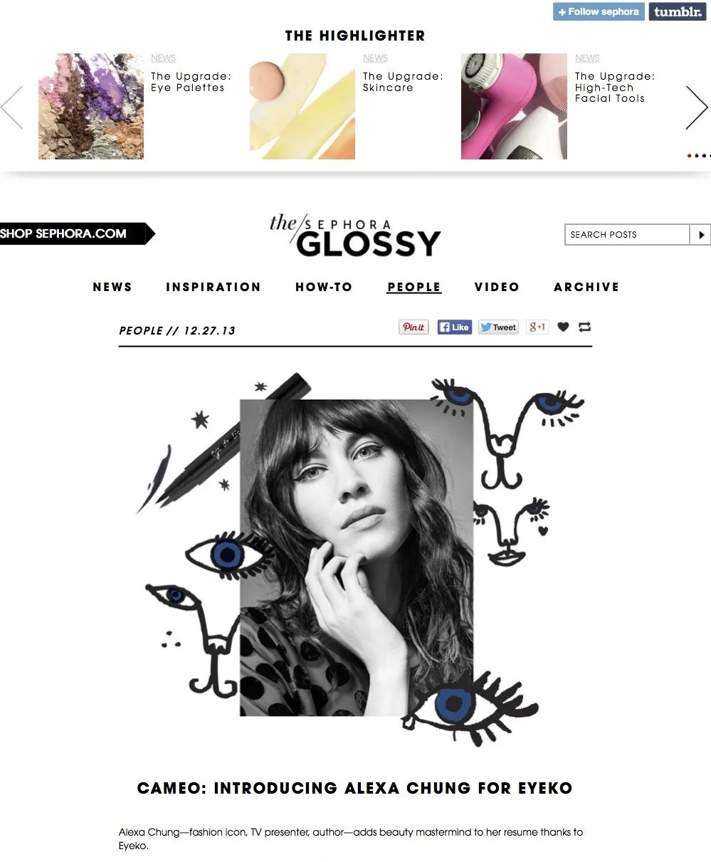 Sephora Glossy : CAMEO: INTRODUCING ALEXA CHUNG FOR EYEKO.jpg