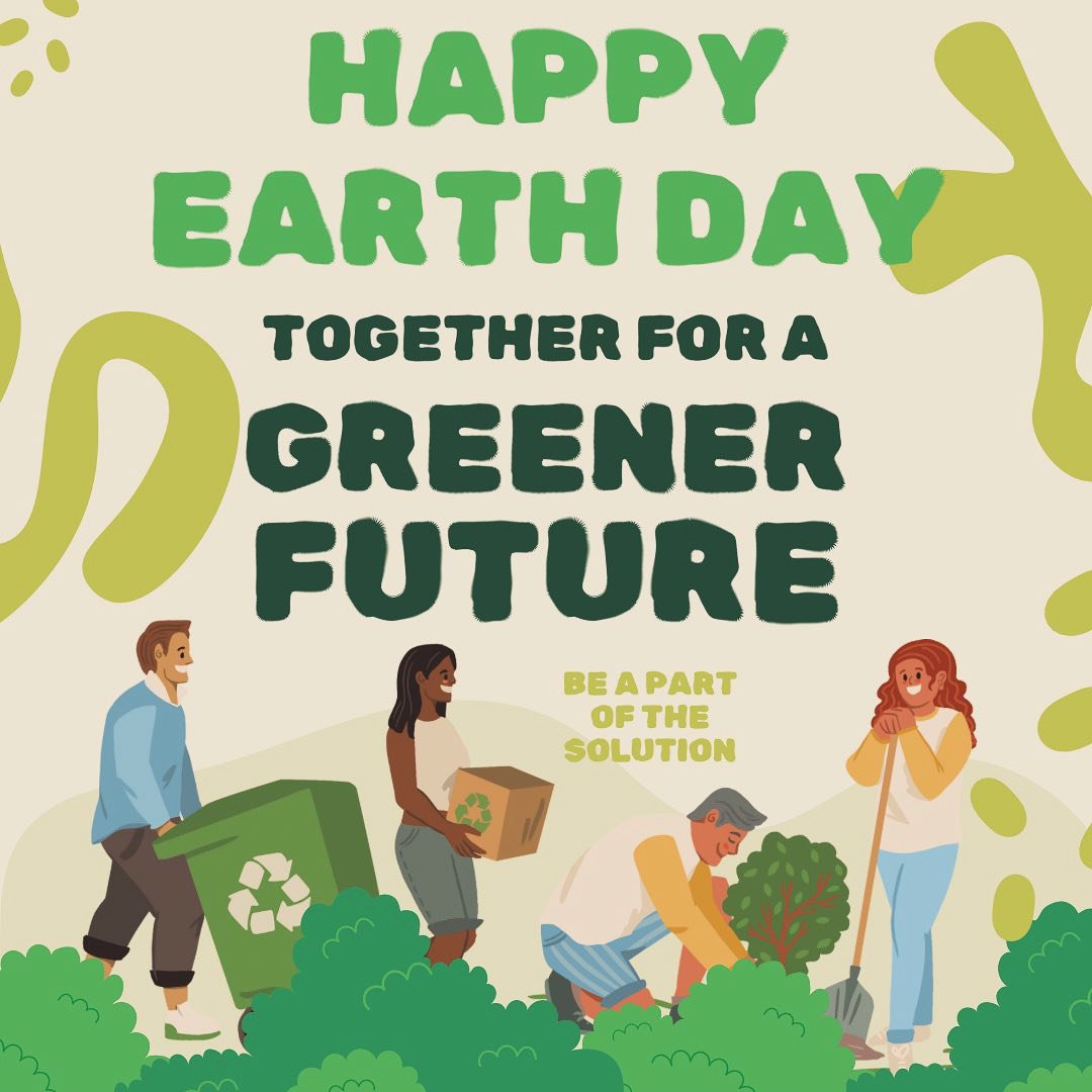 🌏 Today is Earth Day! 🌱 On this day, we want to recognize that individuals must come together to take action to protect our home. Community is such a strong tool, and if we work together, we can implement eco friendly measures into our daily lives.