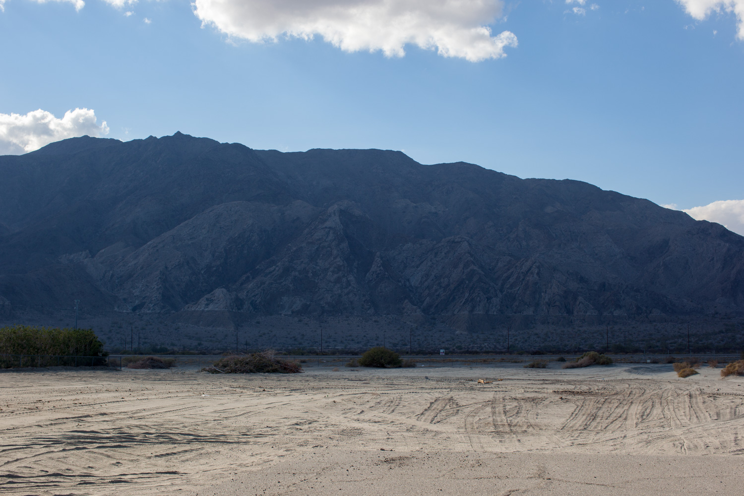 Palm Drive, Desert Shores, Facing West.