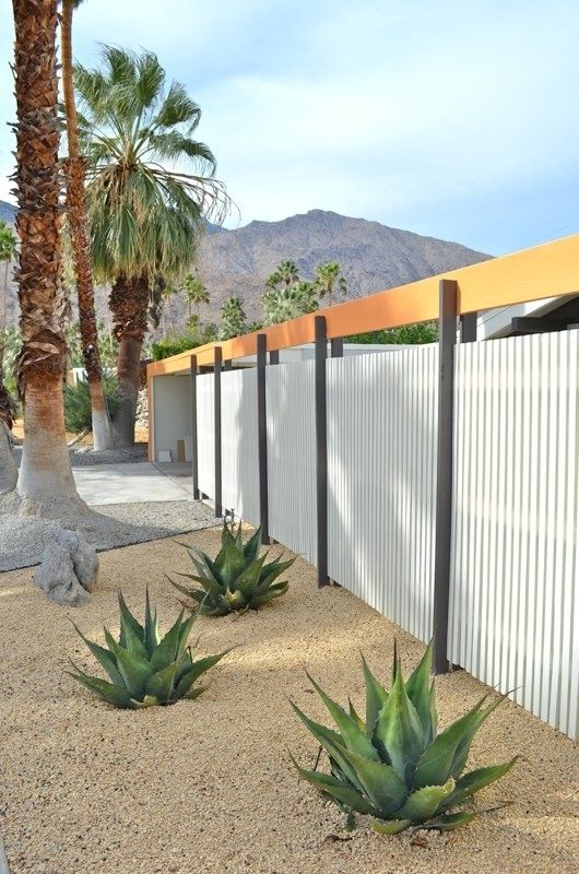 Corrugated metal outdoor walls
