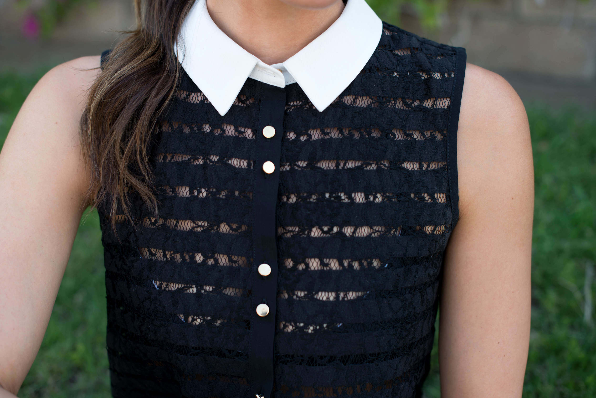 Lipsy sheer button up collar shirt