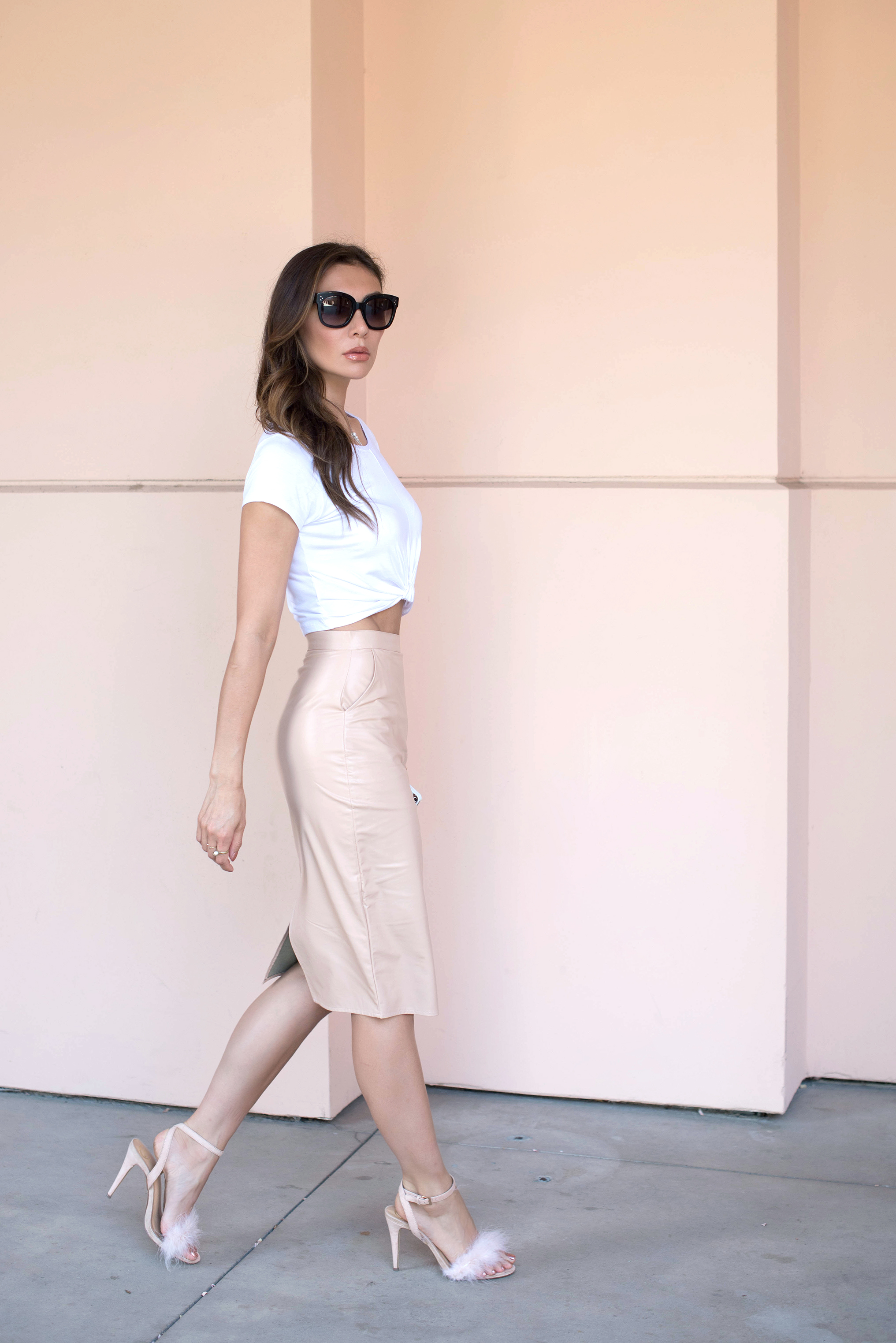 Missguided crop top and pencil skirt