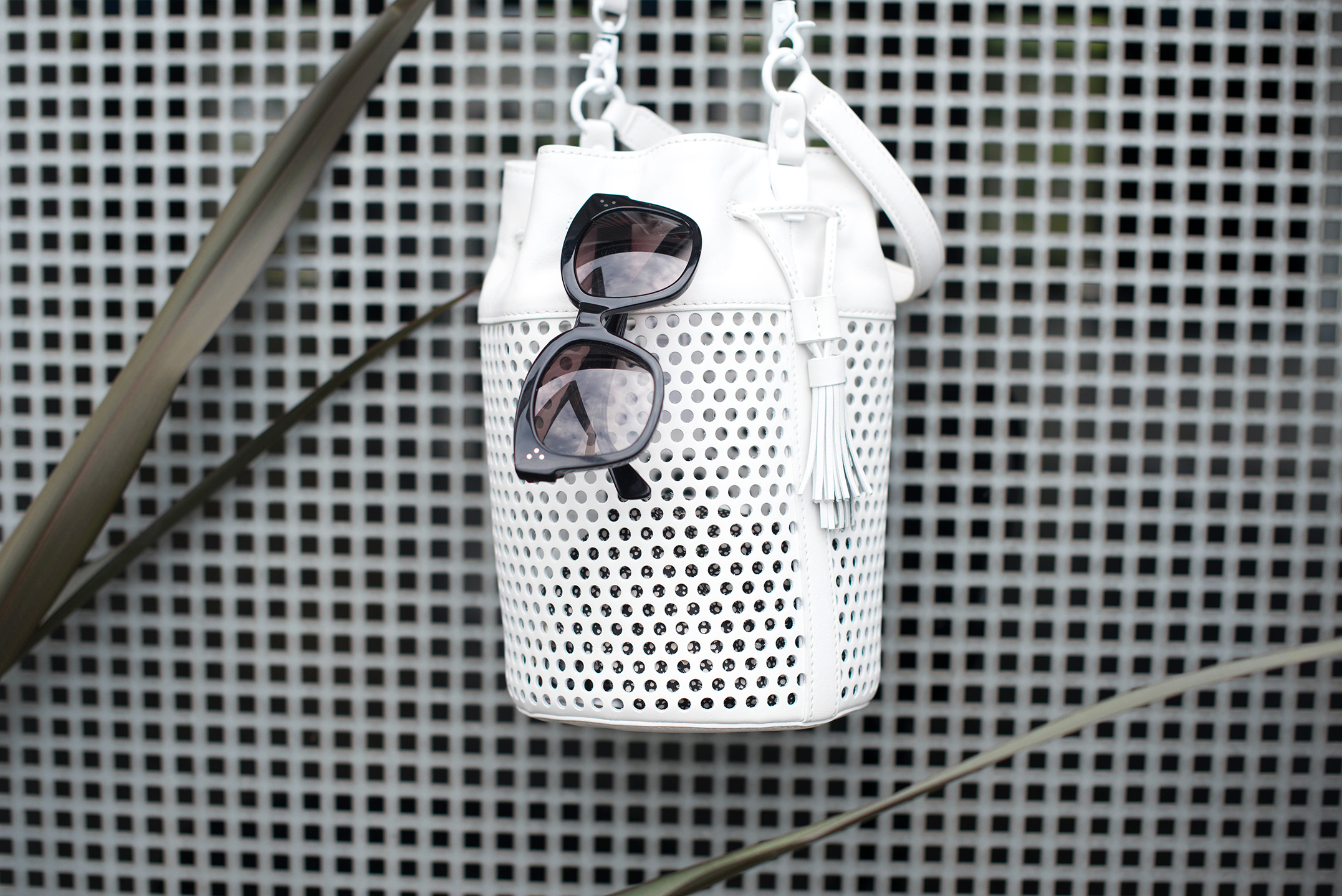 Loeffler Randall white perforated bag