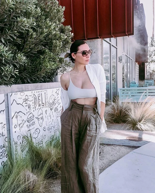 When you’re not allowed to swim for another 4 weeks, you wear your new suit as a top and go get ice cream. 🍦 #postpartum (suit is @sauipeswimwear via @forbloggersonly)