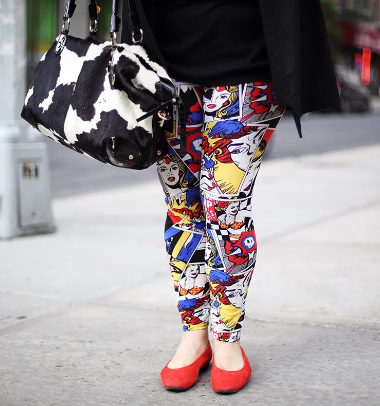 Wear a fun, colorful print to add some spirit to your look. Clash if it feels appropriate.