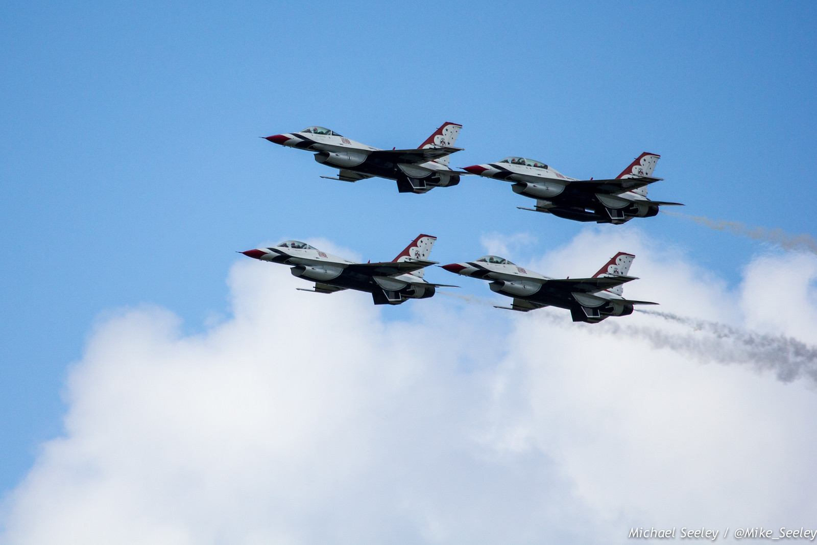 Warm up maneuvers by the United States Air Force Thunderbirds as part of the Melbourne Air and Space Show. Pictures taken at FIT Aviation on October 3, 2014.