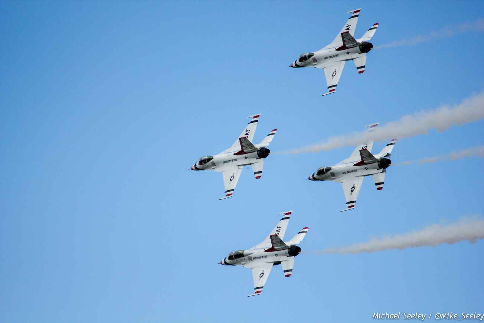 Warm up maneuvers by the United States Air Force Thunderbirds as part of the Melbourne Air and Space Show. Pictures taken at FIT Aviation on October 3, 2014.