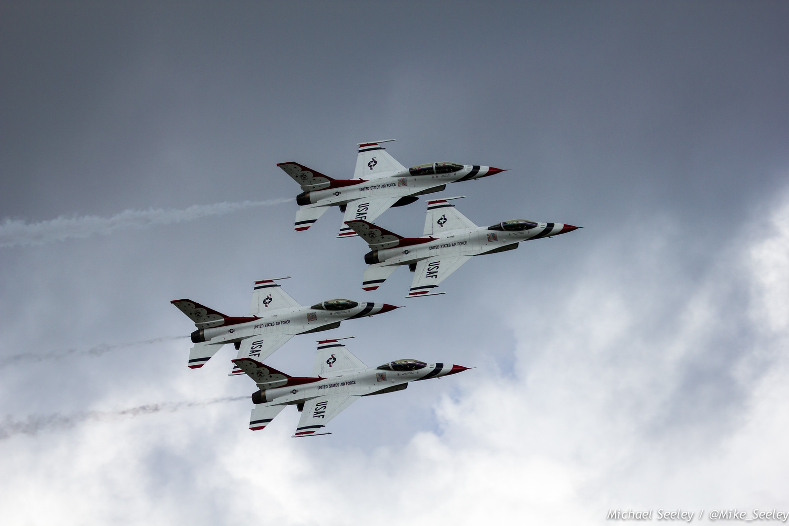 Warm up maneuvers by the United States Air Force Thunderbirds as part of the Melbourne Air and Space Show. Pictures taken at FIT Aviation on October 3, 2014.