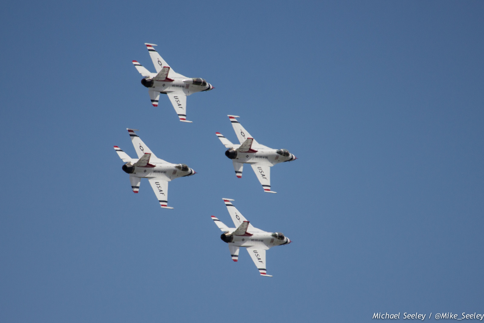 Warm up maneuvers by the United States Air Force Thunderbirds as part of the Melbourne Air and Space Show. Pictures taken at FIT Aviation on October 3, 2014.