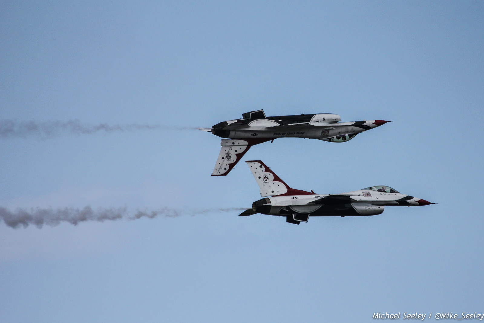 Warm up maneuvers by the United States Air Force Thunderbirds as part of the Melbourne Air and Space Show. Pictures taken at FIT Aviation on October 3, 2014.