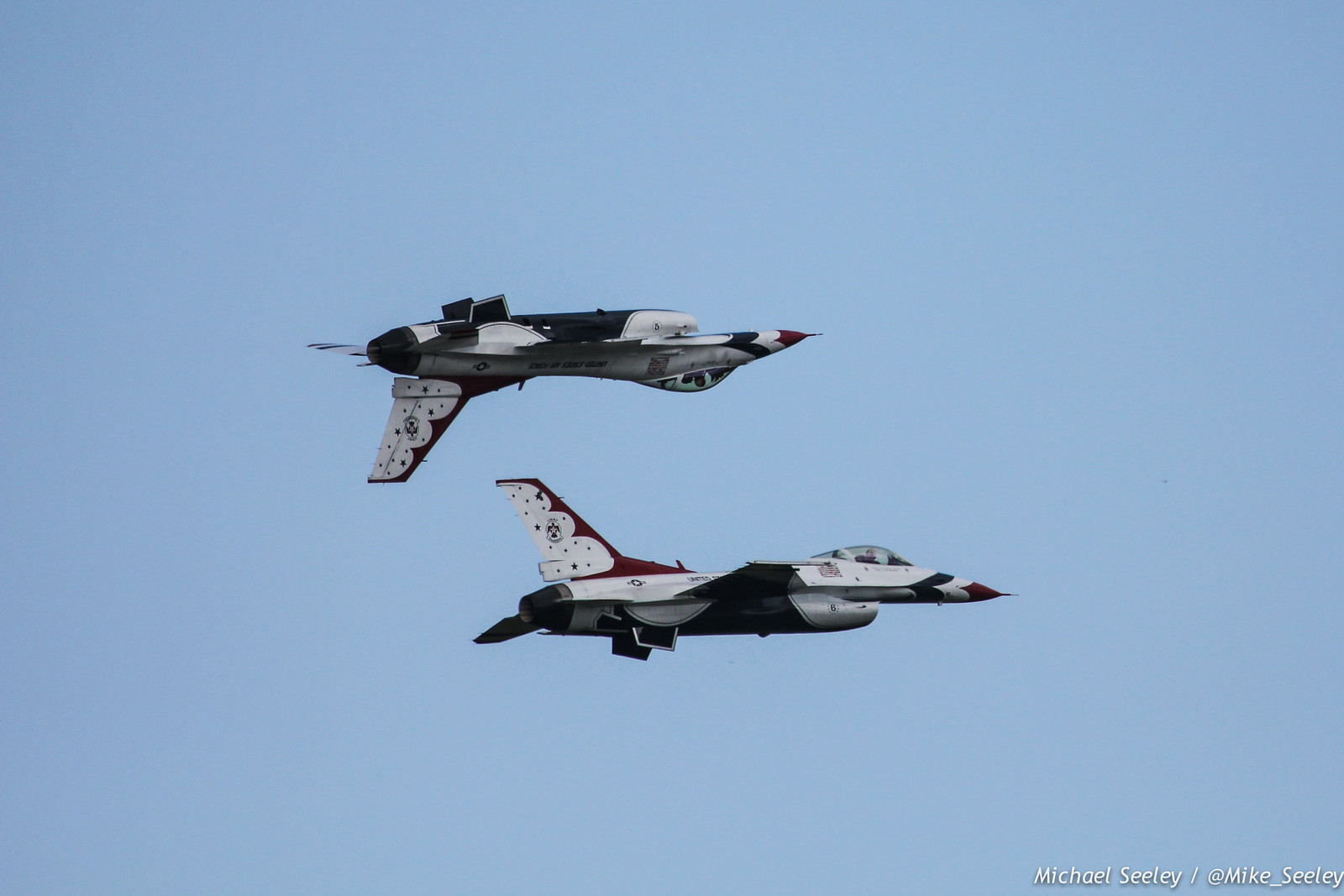 Warm up maneuvers by the United States Air Force Thunderbirds as part of the Melbourne Air and Space Show. Pictures taken at FIT Aviation on October 3, 2014.