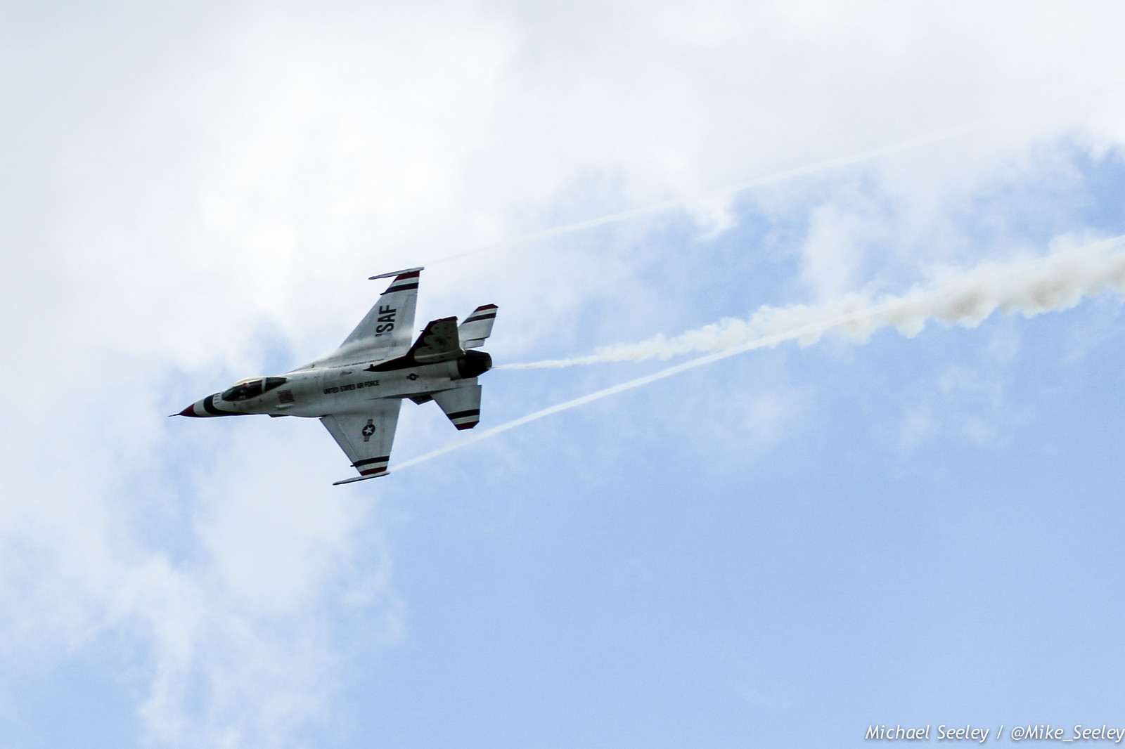 Warm up maneuvers by the United States Air Force Thunderbirds as part of the Melbourne Air and Space Show. Pictures taken at FIT Aviation on October 3, 2014.