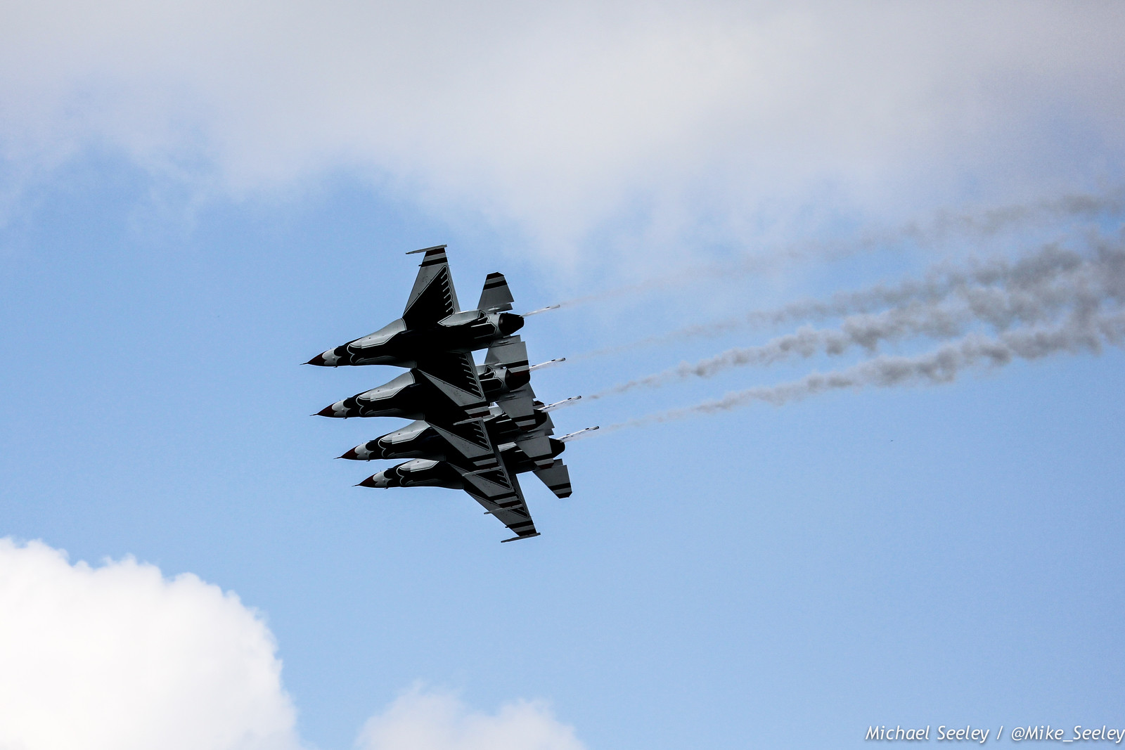 Warm up maneuvers by the United States Air Force Thunderbirds as part of the Melbourne Air and Space Show. Pictures taken at FIT Aviation on October 3, 2014.