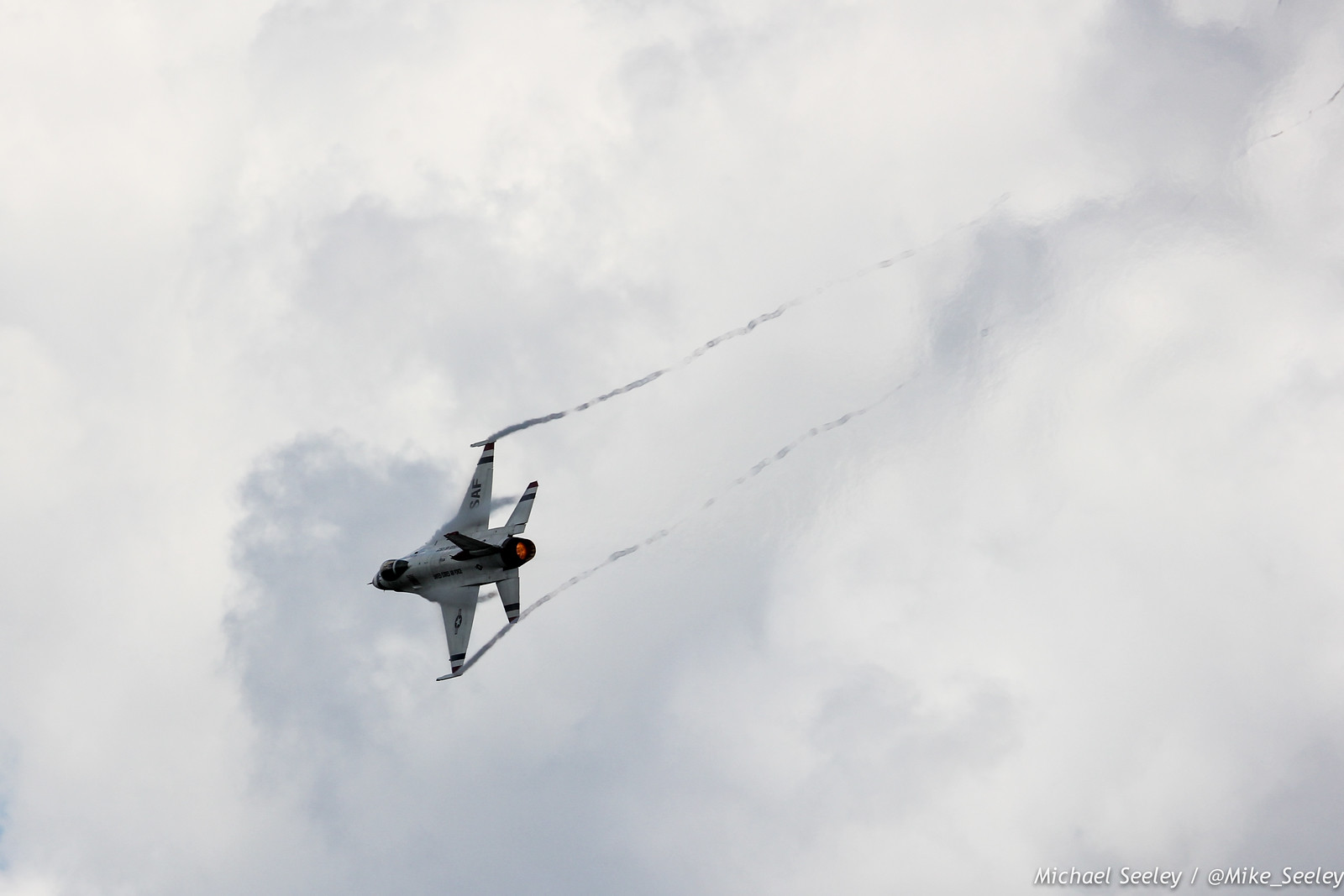 Warm up maneuvers by the United States Air Force Thunderbirds as part of the Melbourne Air and Space Show. Pictures taken at FIT Aviation on October 3, 2014.