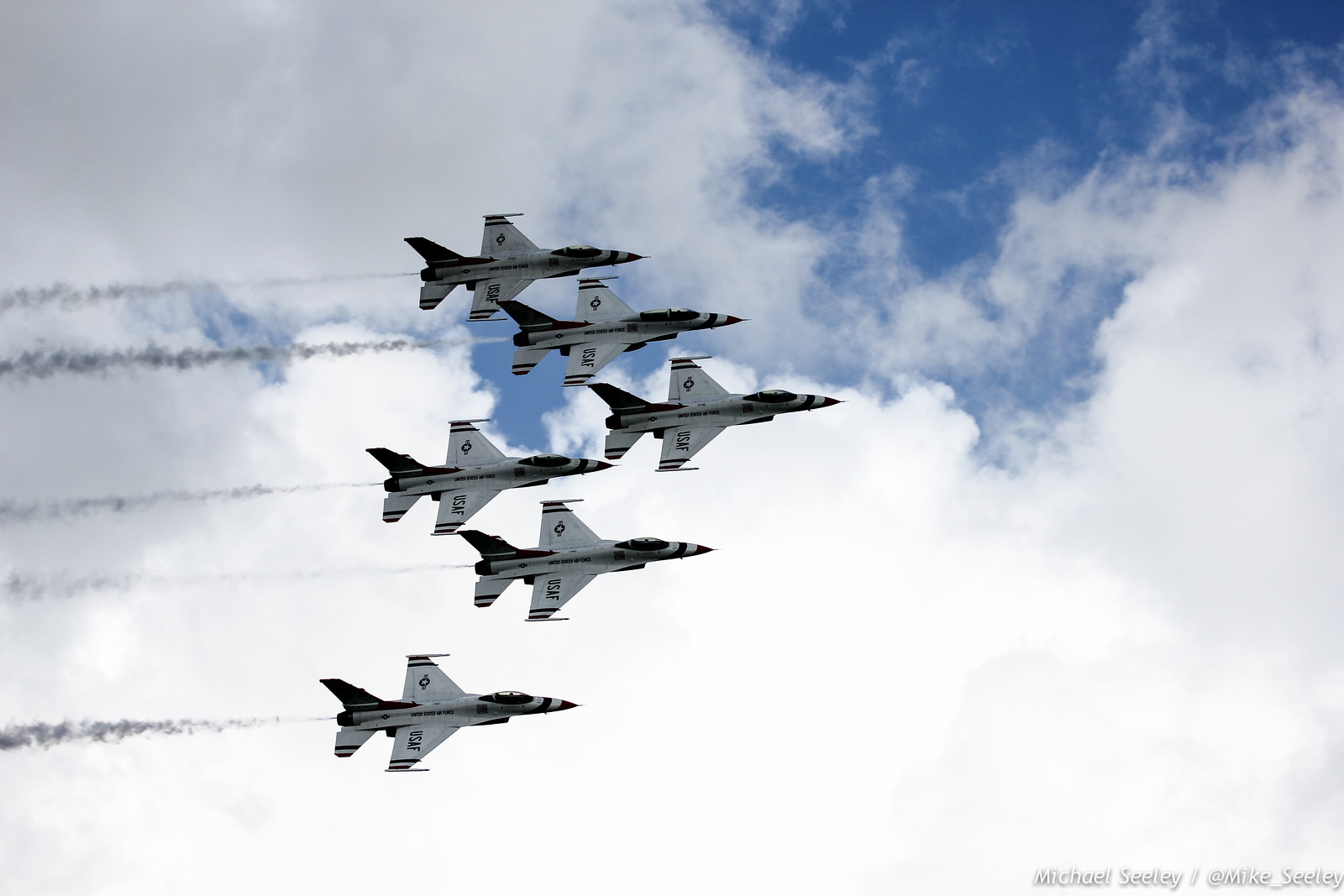 Warm up maneuvers by the United States Air Force Thunderbirds as part of the Melbourne Air and Space Show. Pictures taken at FIT Aviation on October 3, 2014.