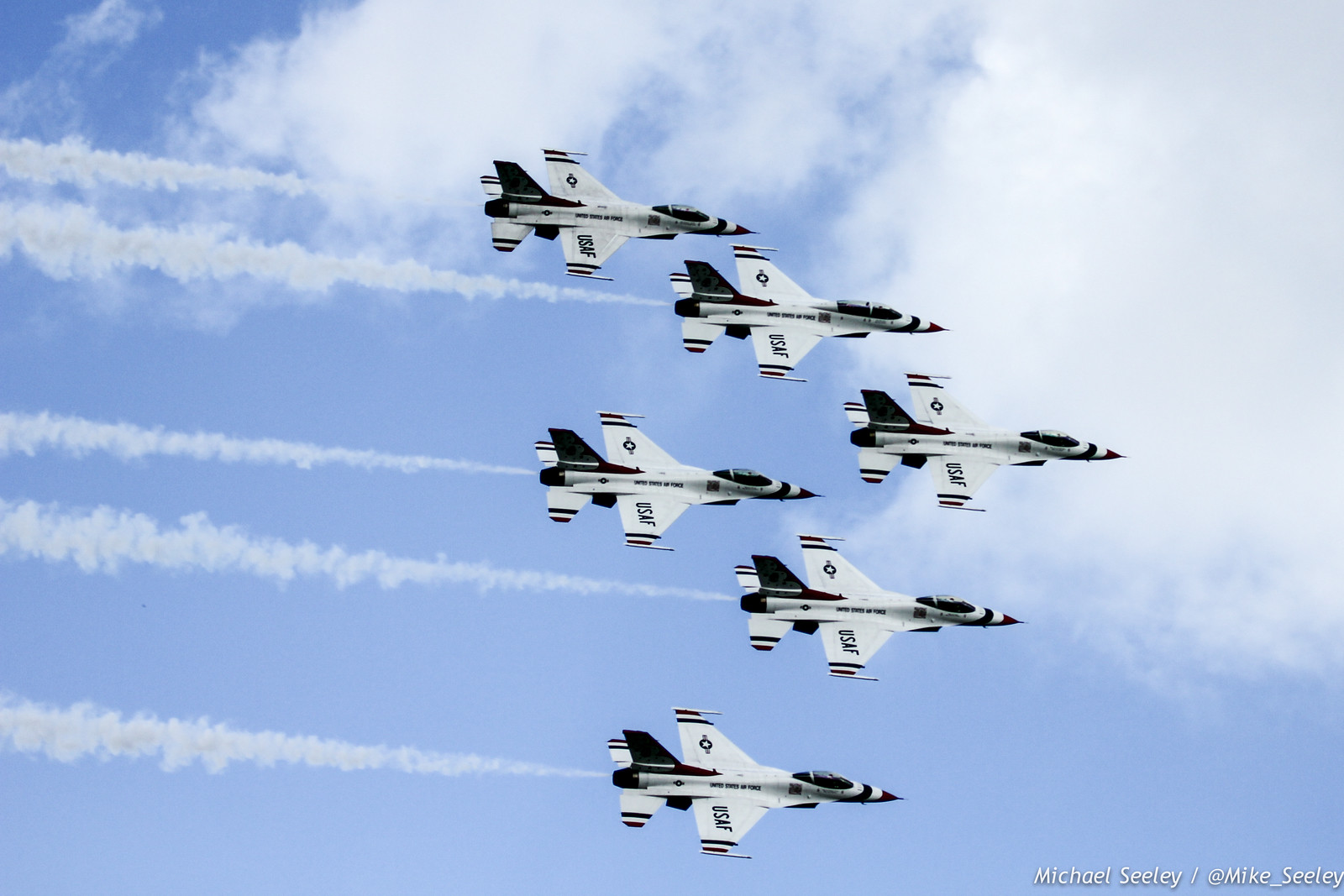 Warm up maneuvers by the United States Air Force Thunderbirds as part of the Melbourne Air and Space Show. Pictures taken at FIT Aviation on October 3, 2014.