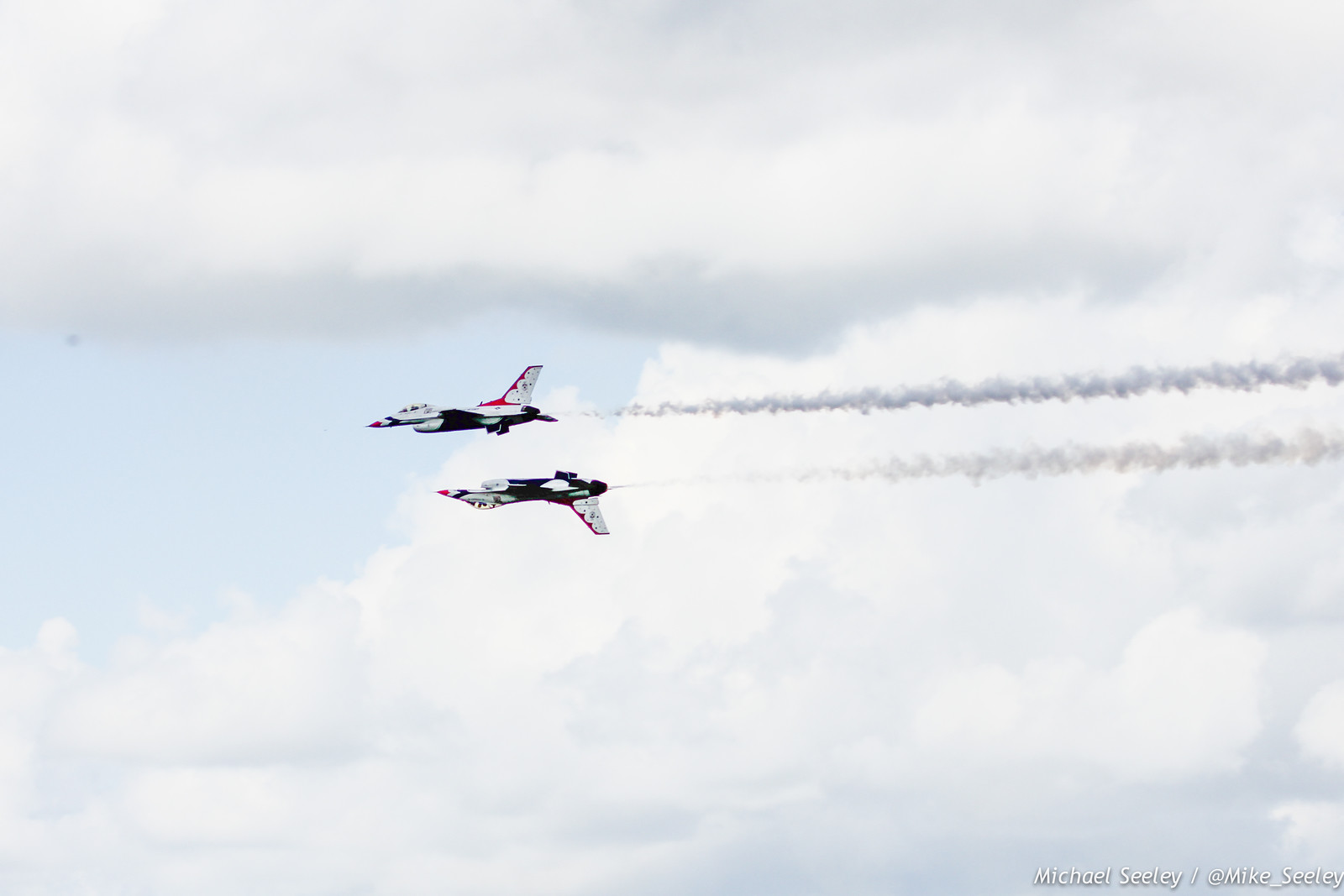 Warm up maneuvers by the United States Air Force Thunderbirds as part of the Melbourne Air and Space Show. Pictures taken at FIT Aviation on October 3, 2014.