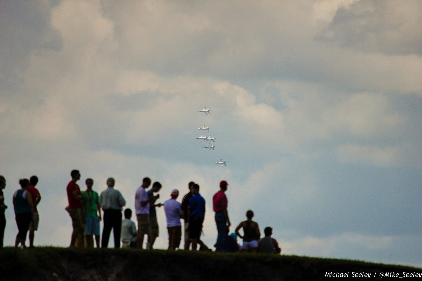 Warm up maneuvers by the United States Air Force Thunderbirds as part of the Melbourne Air and Space Show. Pictures taken at FIT Aviation on October 3, 2014.