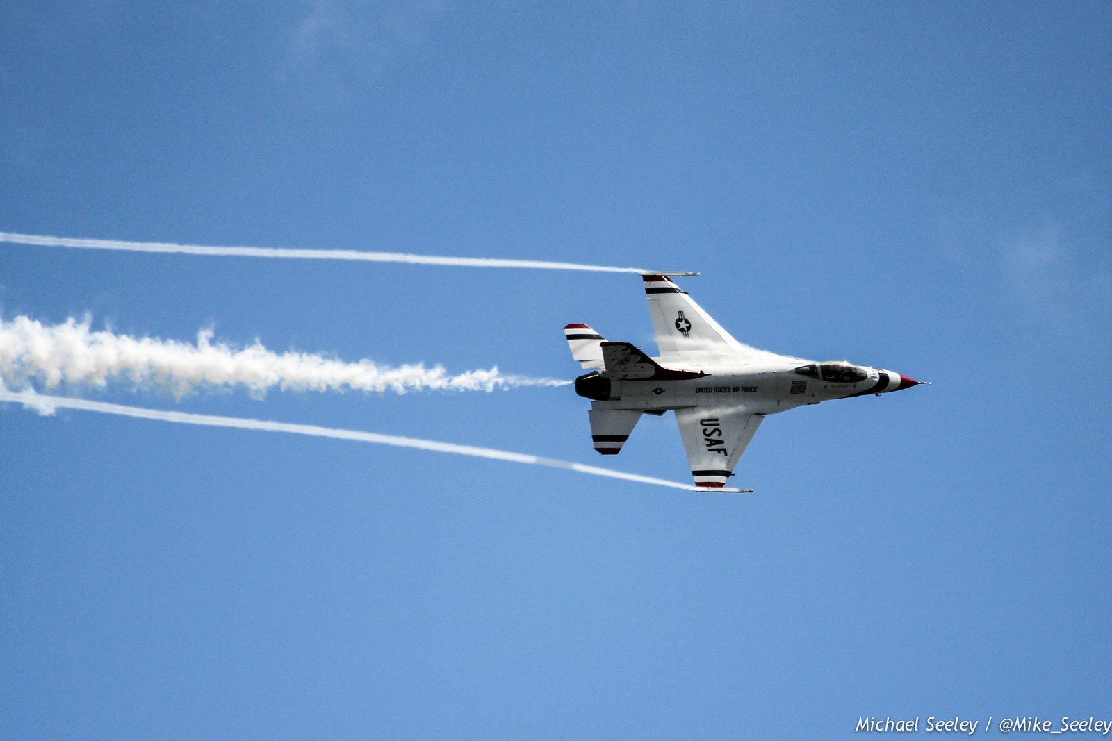 Warm up maneuvers by the United States Air Force Thunderbirds as part of the Melbourne Air and Space Show. Pictures taken at FIT Aviation on October 3, 2014.