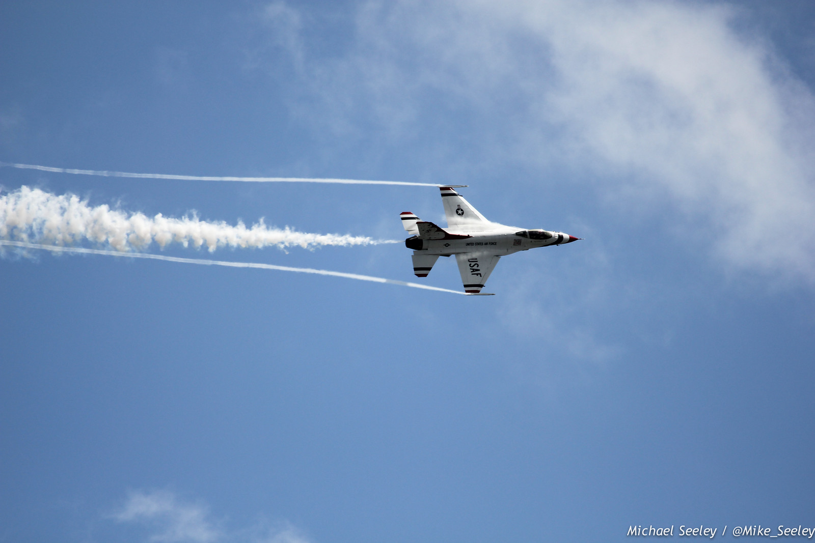 Warm up maneuvers by the United States Air Force Thunderbirds as part of the Melbourne Air and Space Show. Pictures taken at FIT Aviation on October 3, 2014.