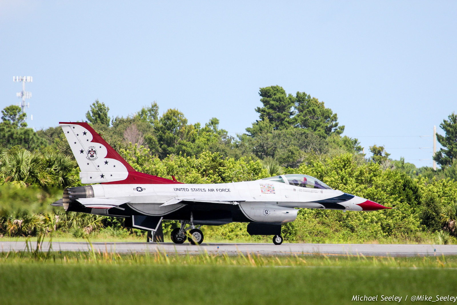 Warm up maneuvers by the United States Air Force Thunderbirds as part of the Melbourne Air and Space Show. Pictures taken at FIT Aviation on October 3, 2014.
