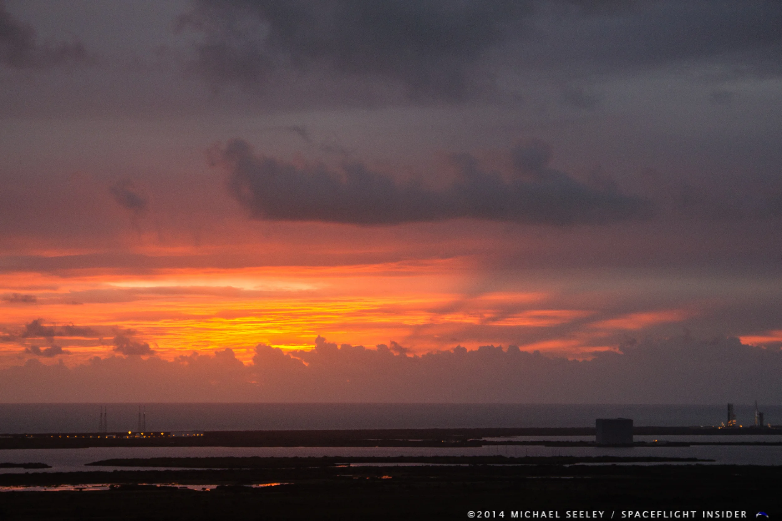 Sunrise + Orion on the pad