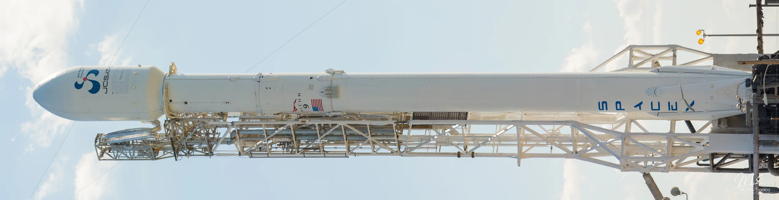Falcon 9 by SpaceX with the JCSAT14 on top