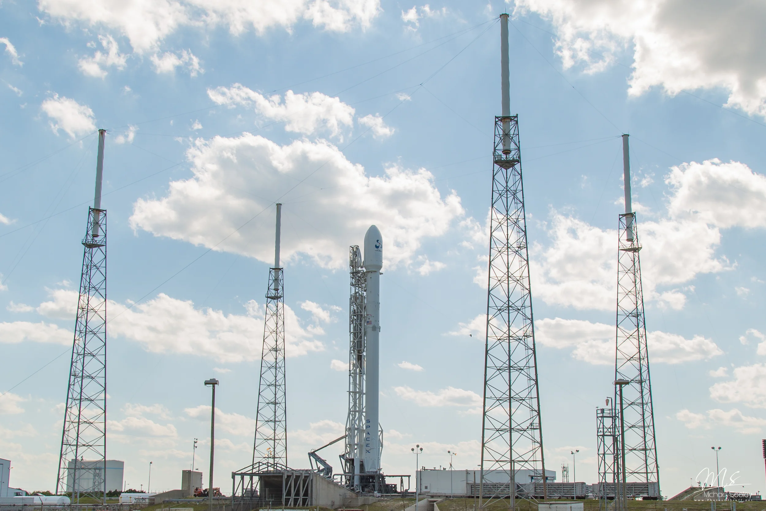 Falcon 9 by SpaceX with the JCSAT14 on top