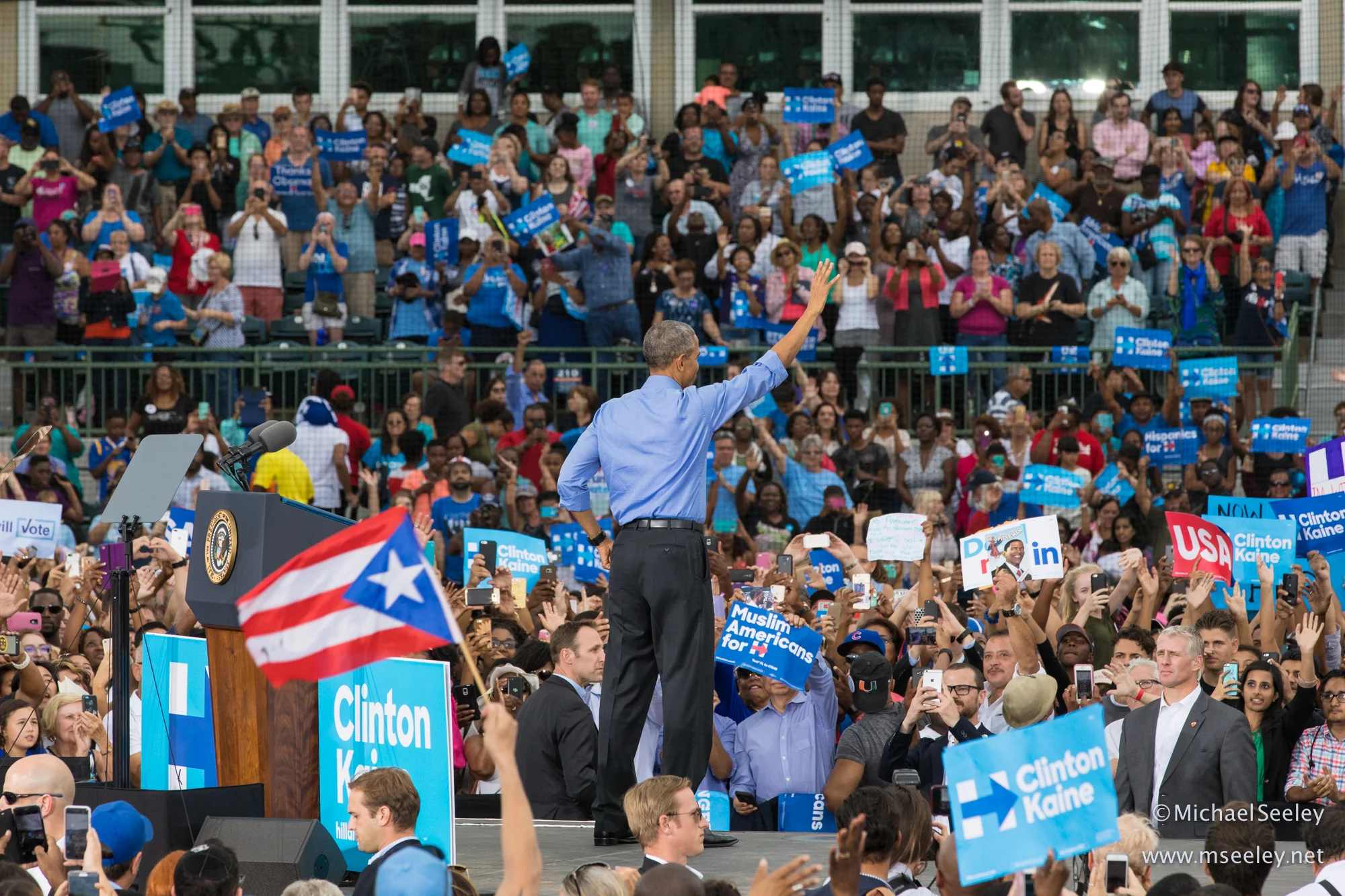 President Obama and Stevie Wonder in Kissimmee, Florida