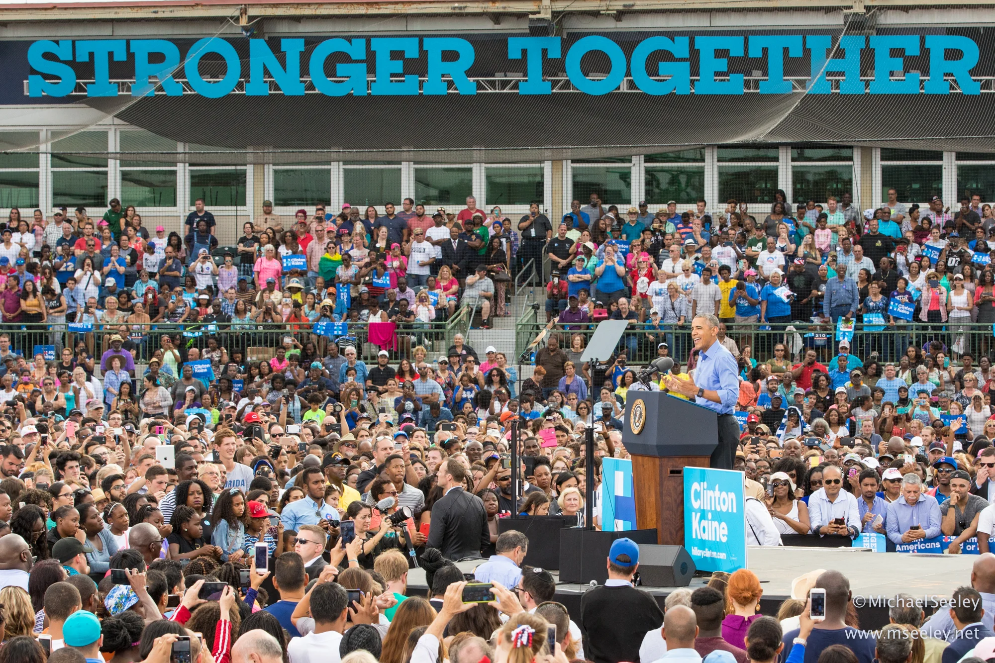 President Obama and Stevie Wonder in Kissimmee, Florida