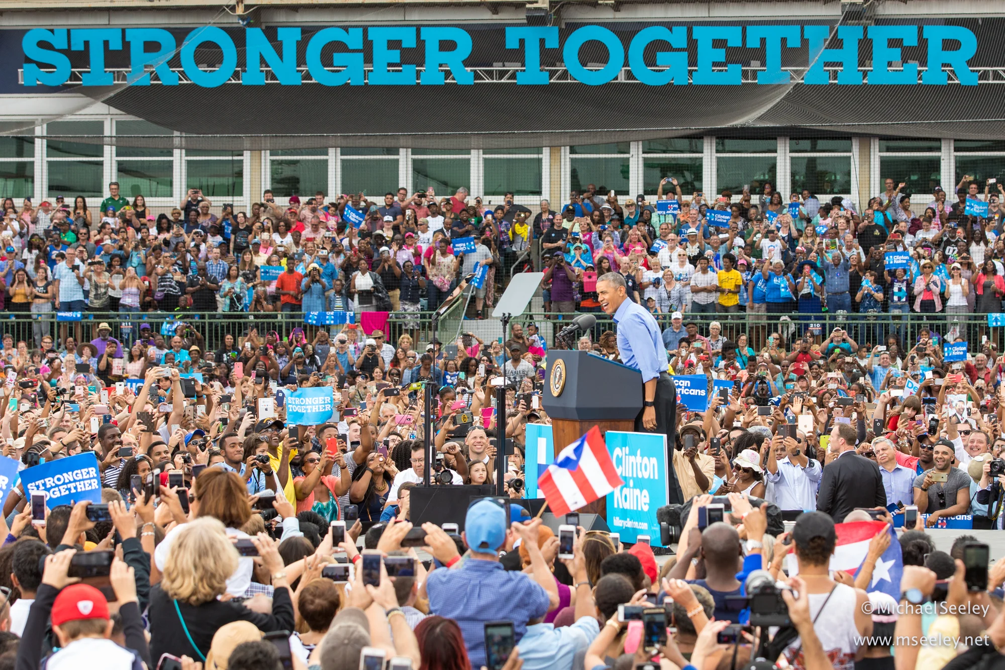 President Obama and Stevie Wonder in Kissimmee, Florida