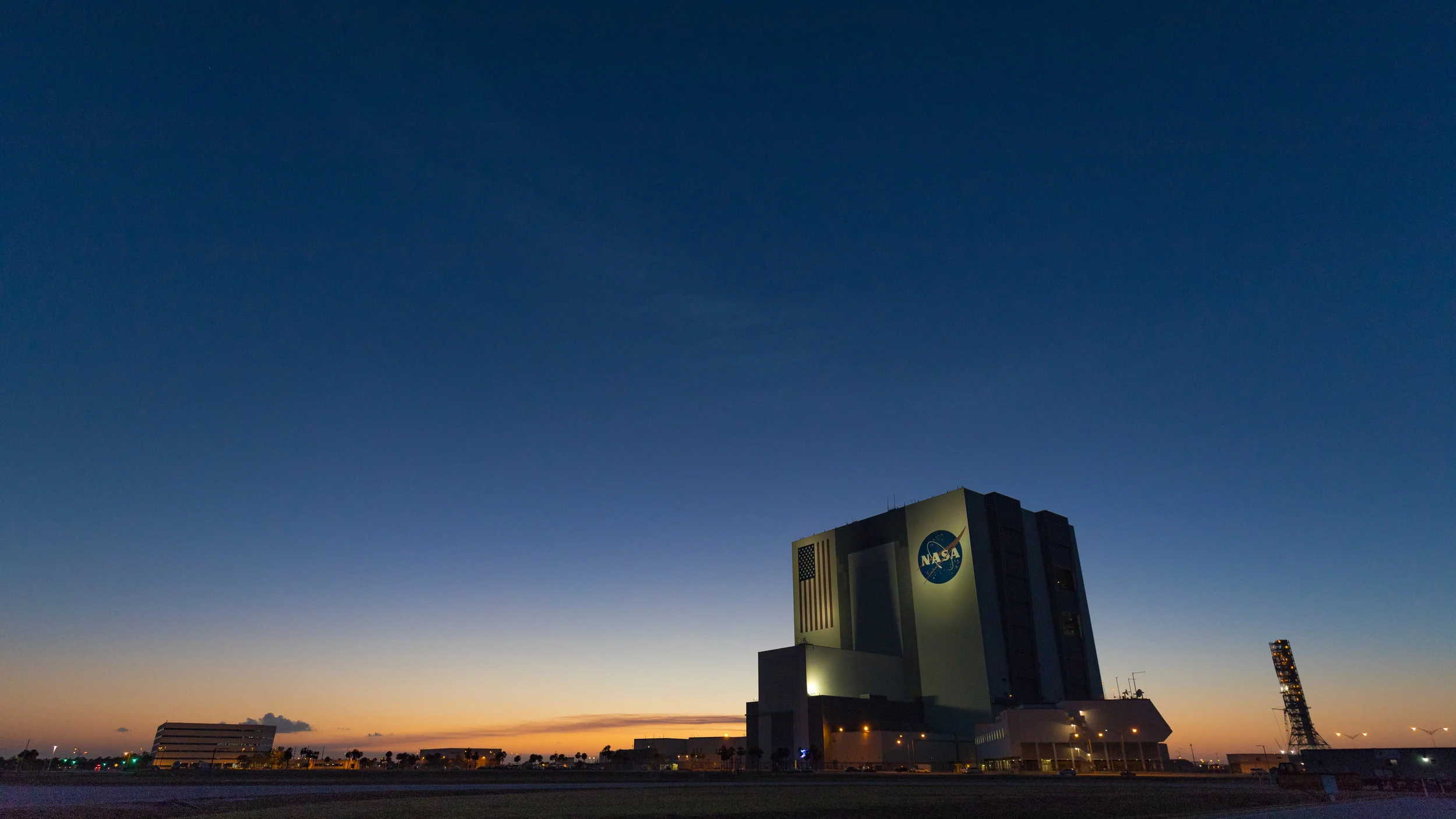 Vehicle Assembly Building at Sunset