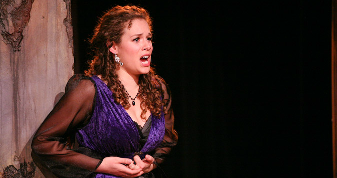 As Donna Anna in Don Giovanni (Cinnabar Opera), photo by Eric Chazankin