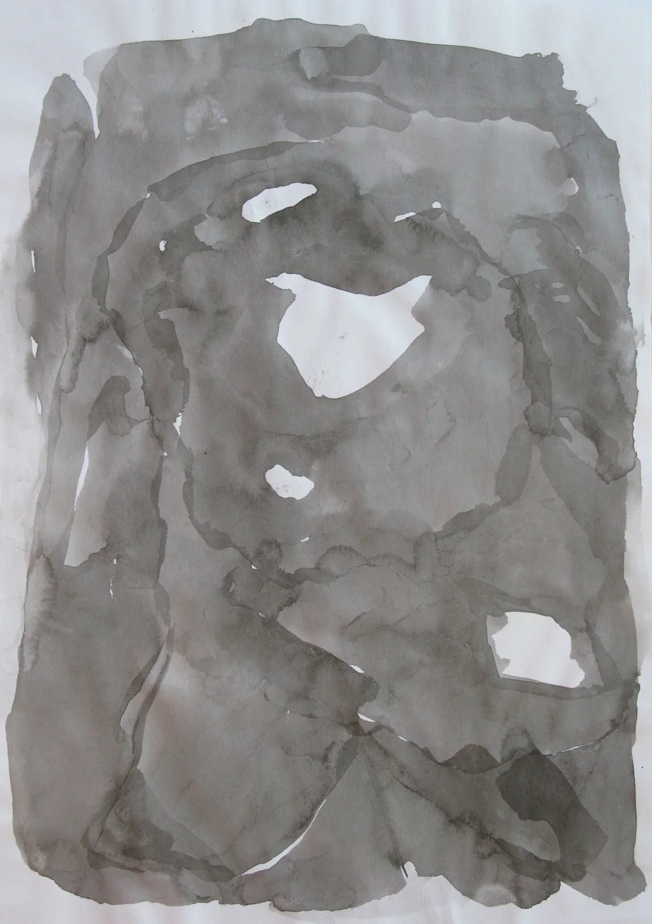   Snow and lava fields  Ink on paper 11.75" x 8.25" 2011 