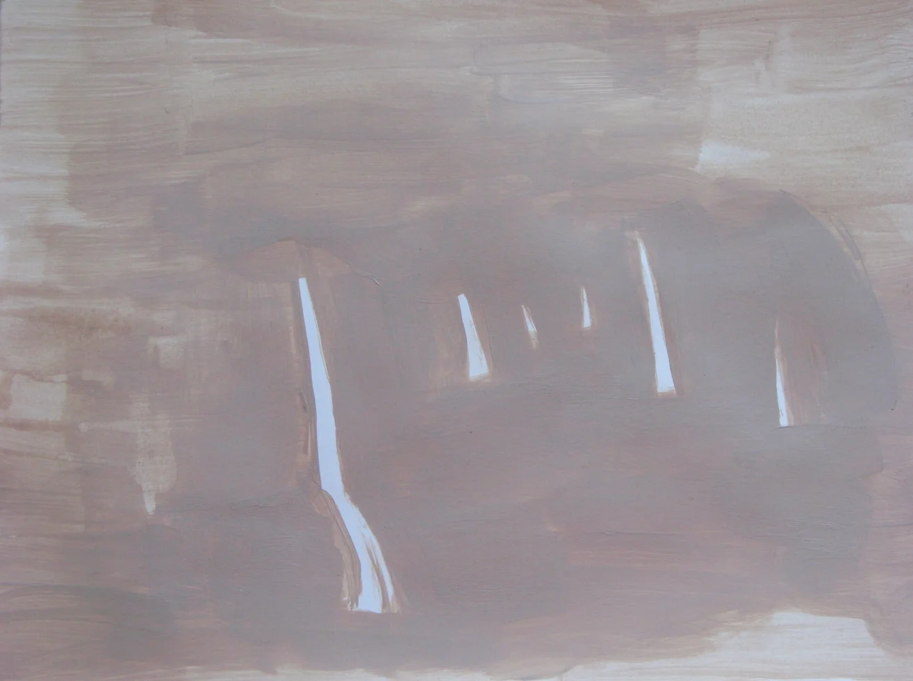   Untitled (falls)  Acrylic on paper 9" x 12" 2012 