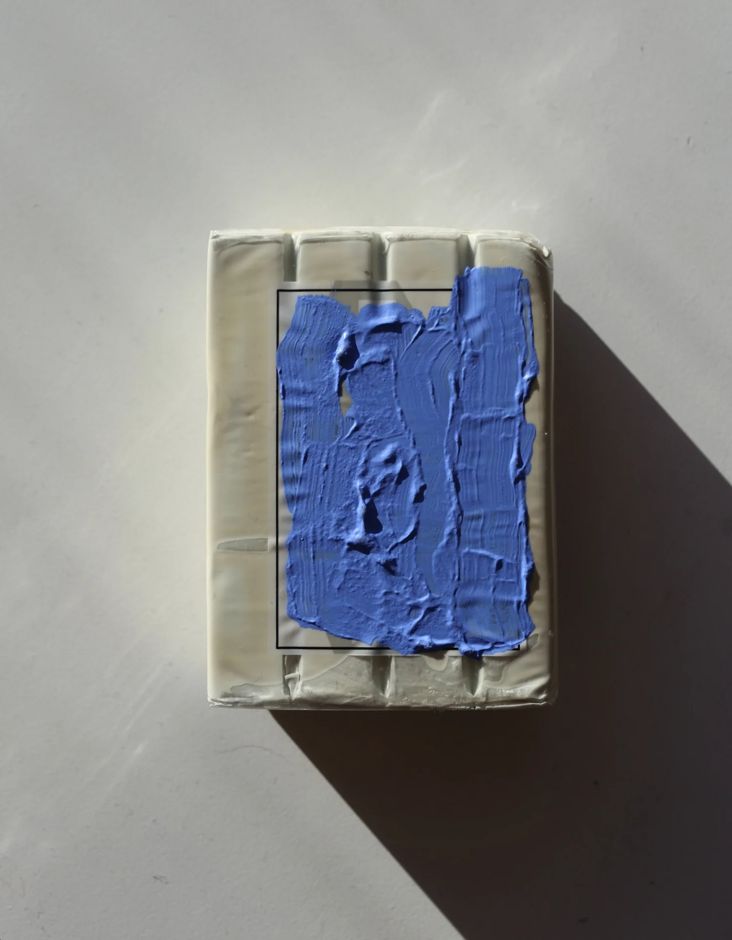   Marker  (the other side) Acrylic on wrapped clay 4" x 3" x 1" 2015 