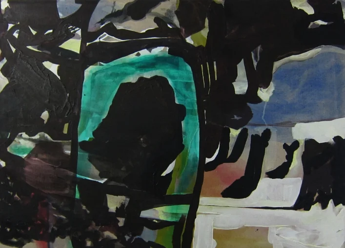    Acid rain   Acrylic on linen   40" x 52"   2013/2016  