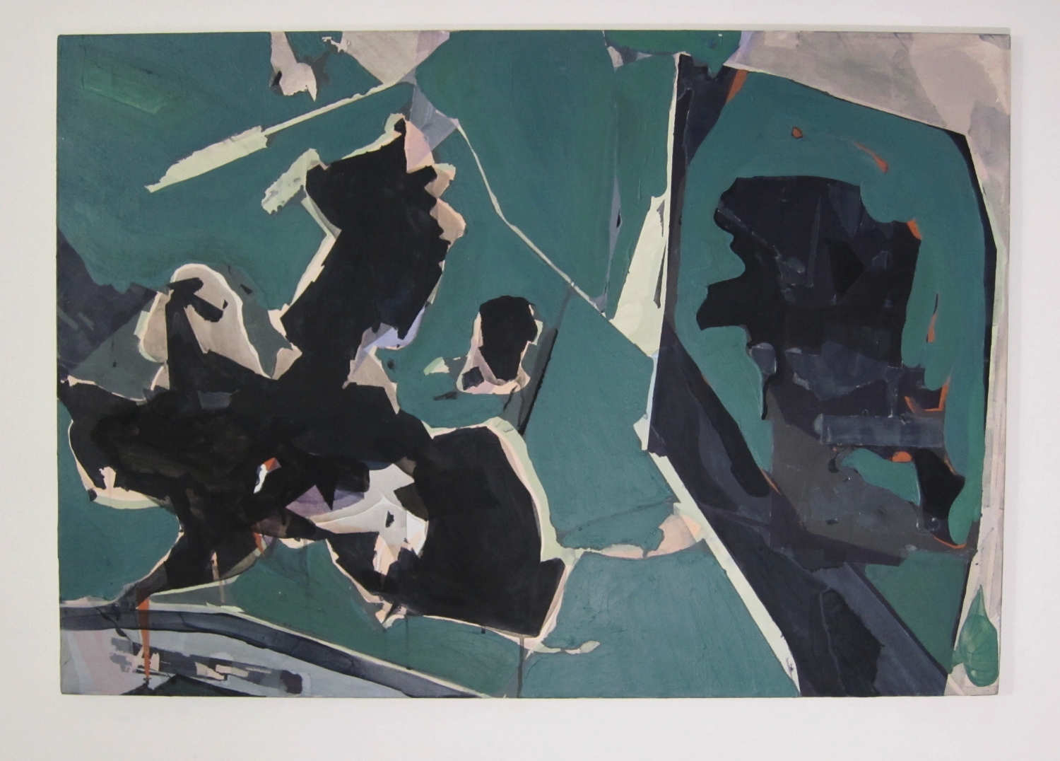   Mirrors  Acrylic on canvas 28" x 40" x .75"&nbsp; 2008 