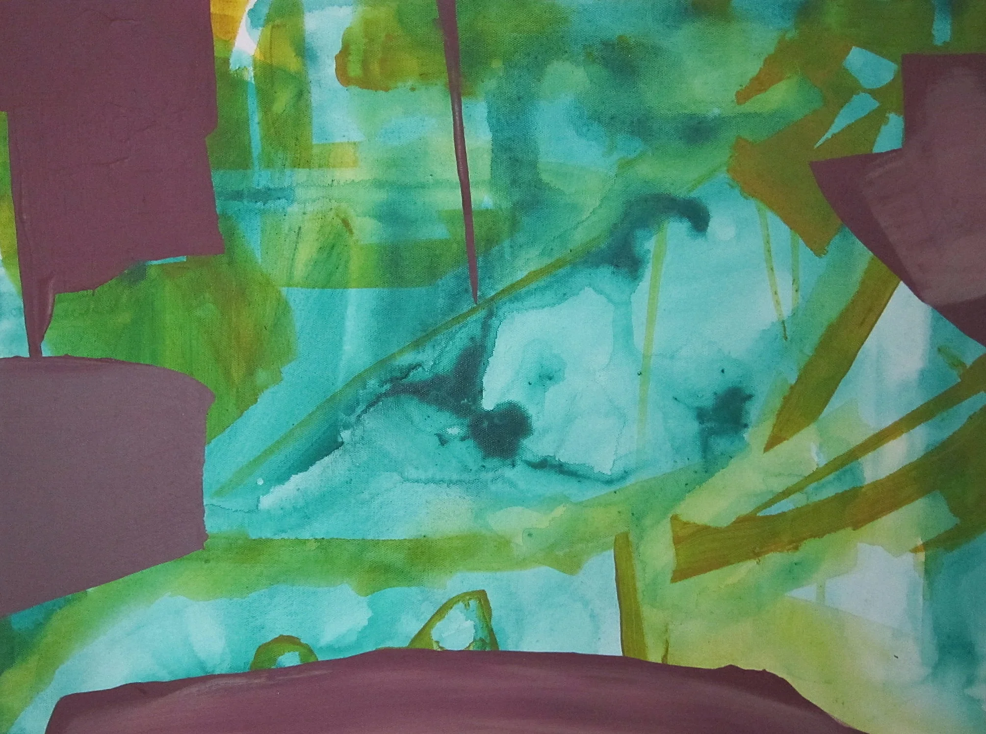   Floats  Acrylic on linen 18" x 24" 2012 