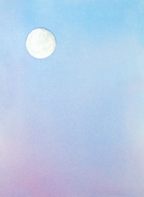 “Moon Rising” original watercolor by Artist Lydia Makepeace