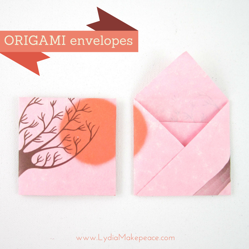 Easy Square Origami Envelope — Artist Lydia Makepeace