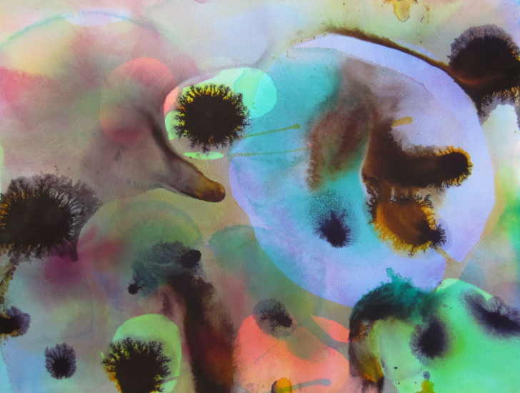 "Ecosystem" - 30” x 22 1/2” - original abstract watercolor on paper 