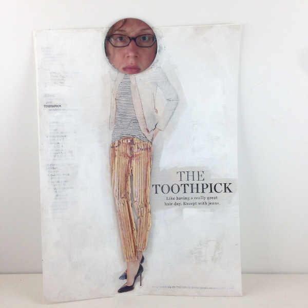 You Can Be a Toothpick Too | mixed media assemblage by Lydia Makepeace