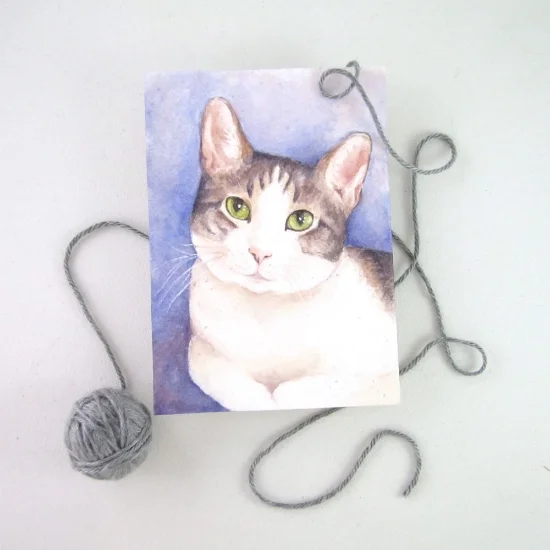Fresh Art - Custom Watercolor Cat Portrait