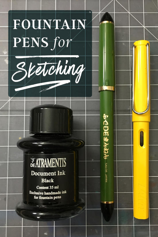 Fountain Pens for Sketching | LydiaMakepeace.com