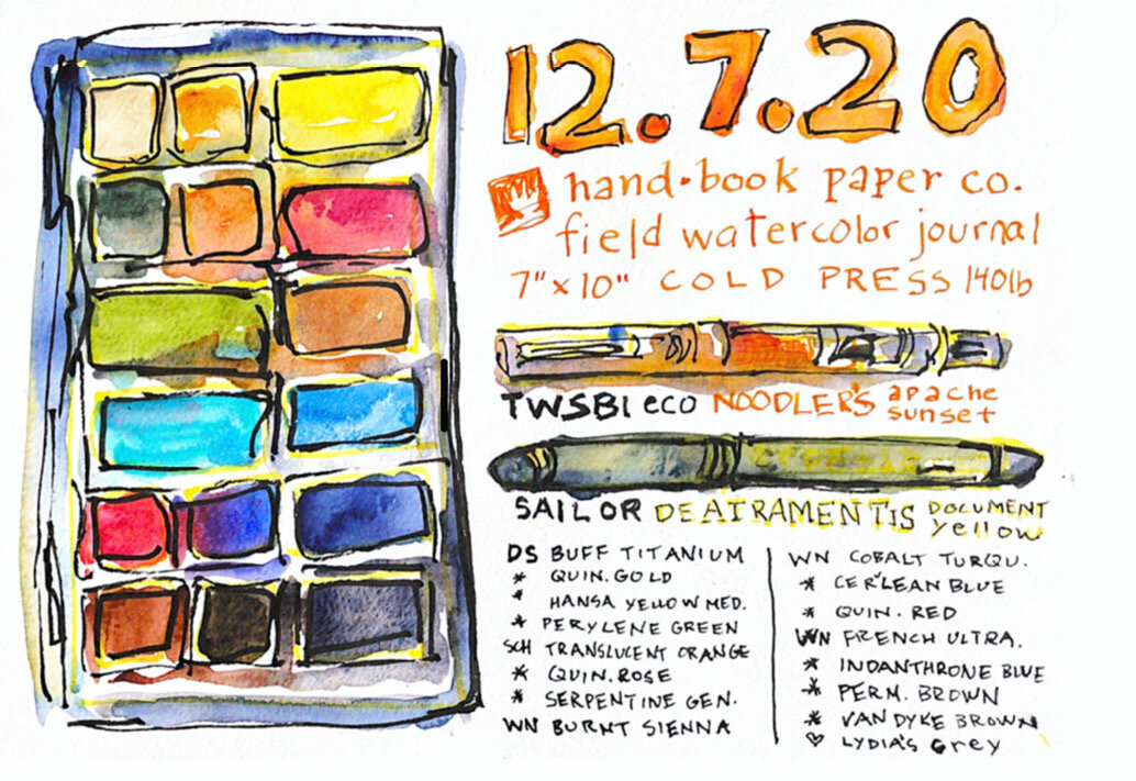 Urban Sketching Travel Watercolor Palette — Artist Lydia Makepeace